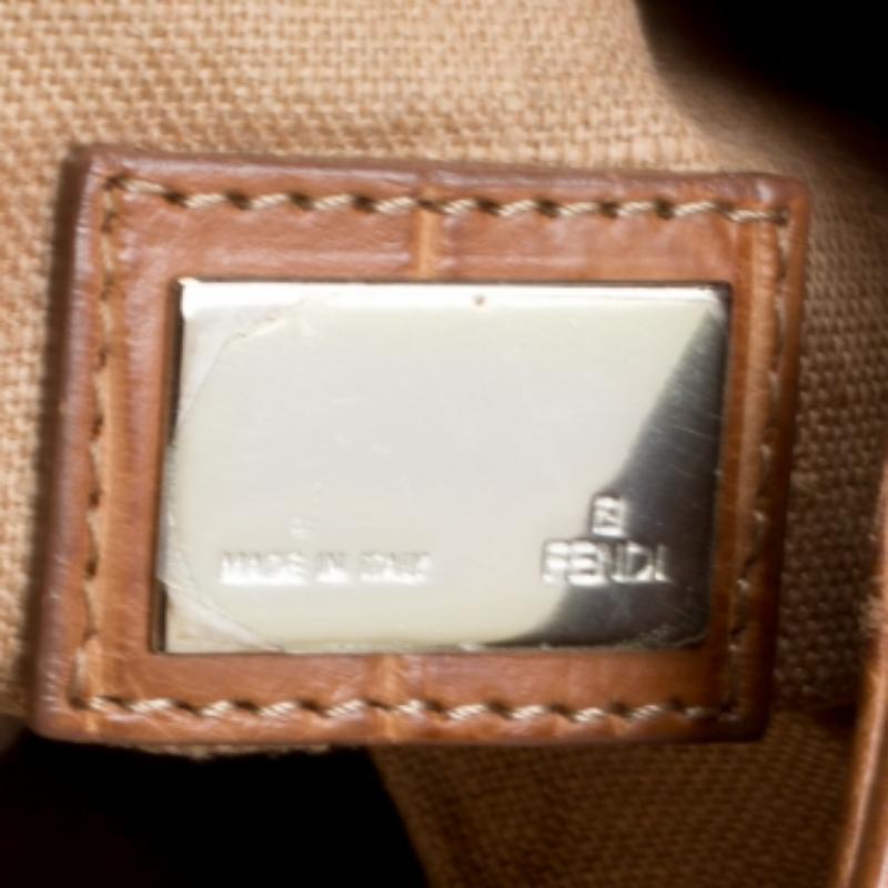 Fendi Hobo Spy Cocodrilo Marrón en venta 1