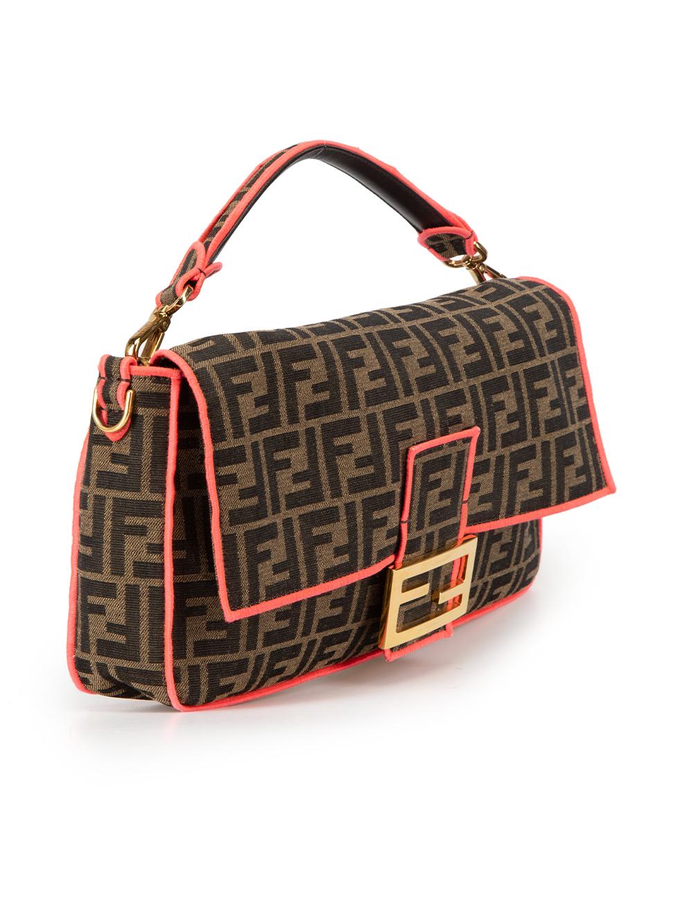 CONDITION is Very good. Minimal wear to bag is evident. Minimal wear to the neon stitching with slight discolouration due to age, the hardware of the bag also shows signs of tarnishing with faint scratches on this used Fendi designer resale