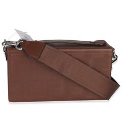 Fendi Brown FF Leather Baguette Soft Trunk Crossbody