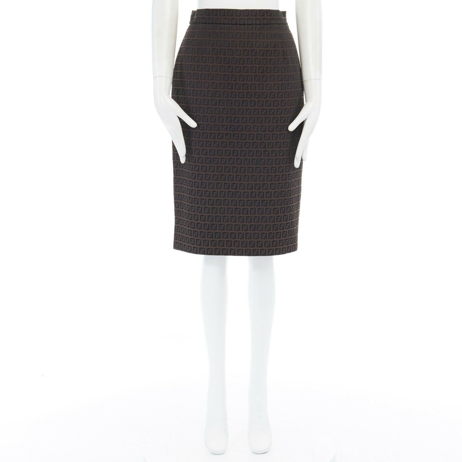 brown knee length pencil skirt