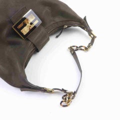 Fendi Brown Forever Mama Chain Hobo 8BR643 857978