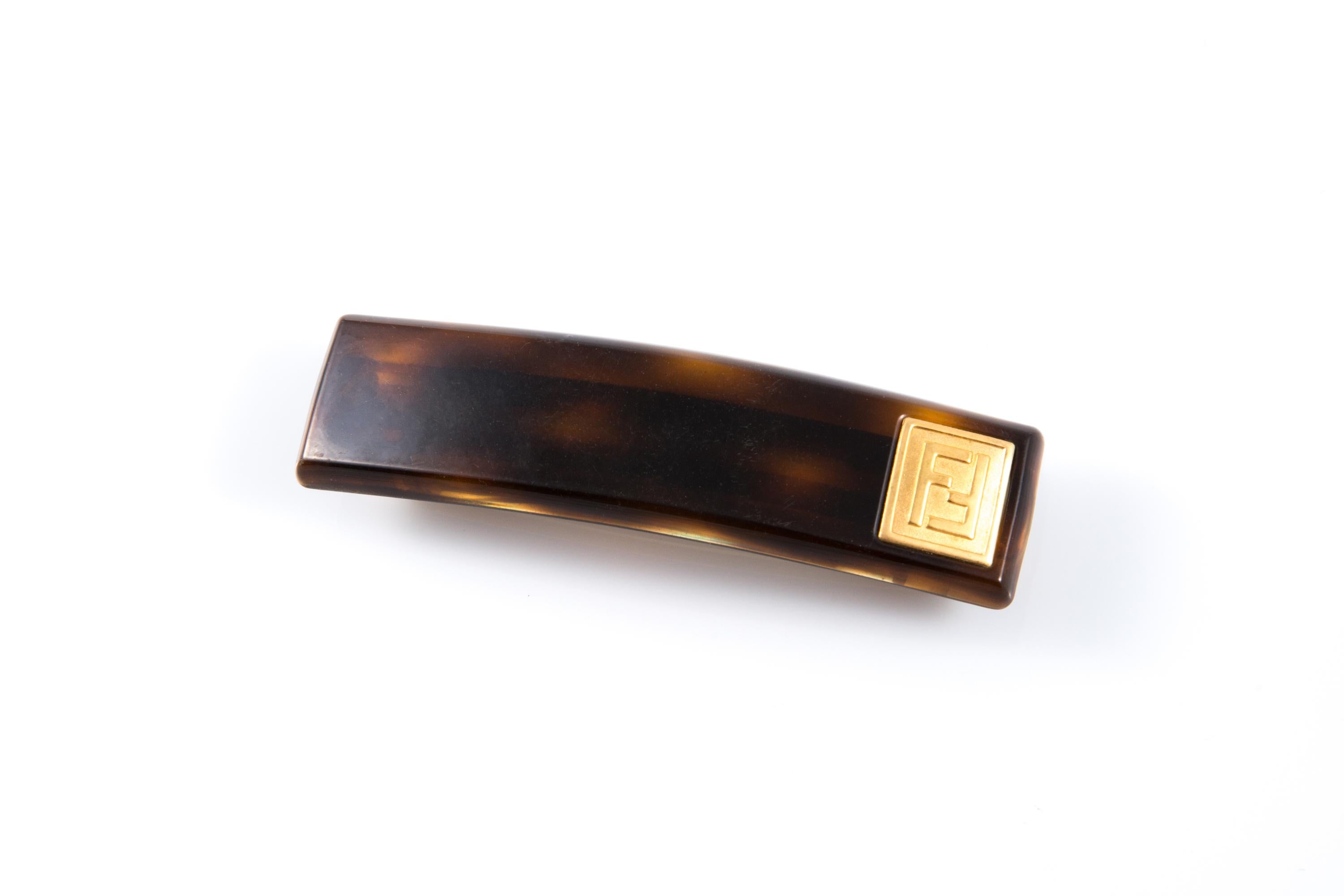 Fendi Haarspange braun im Angebot 1
