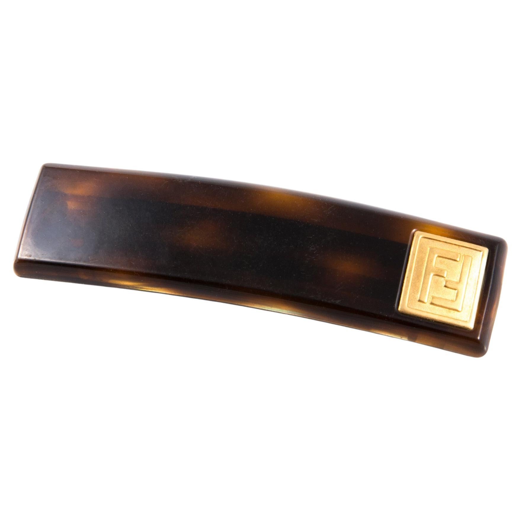 Fendi Haarspange braun im Angebot