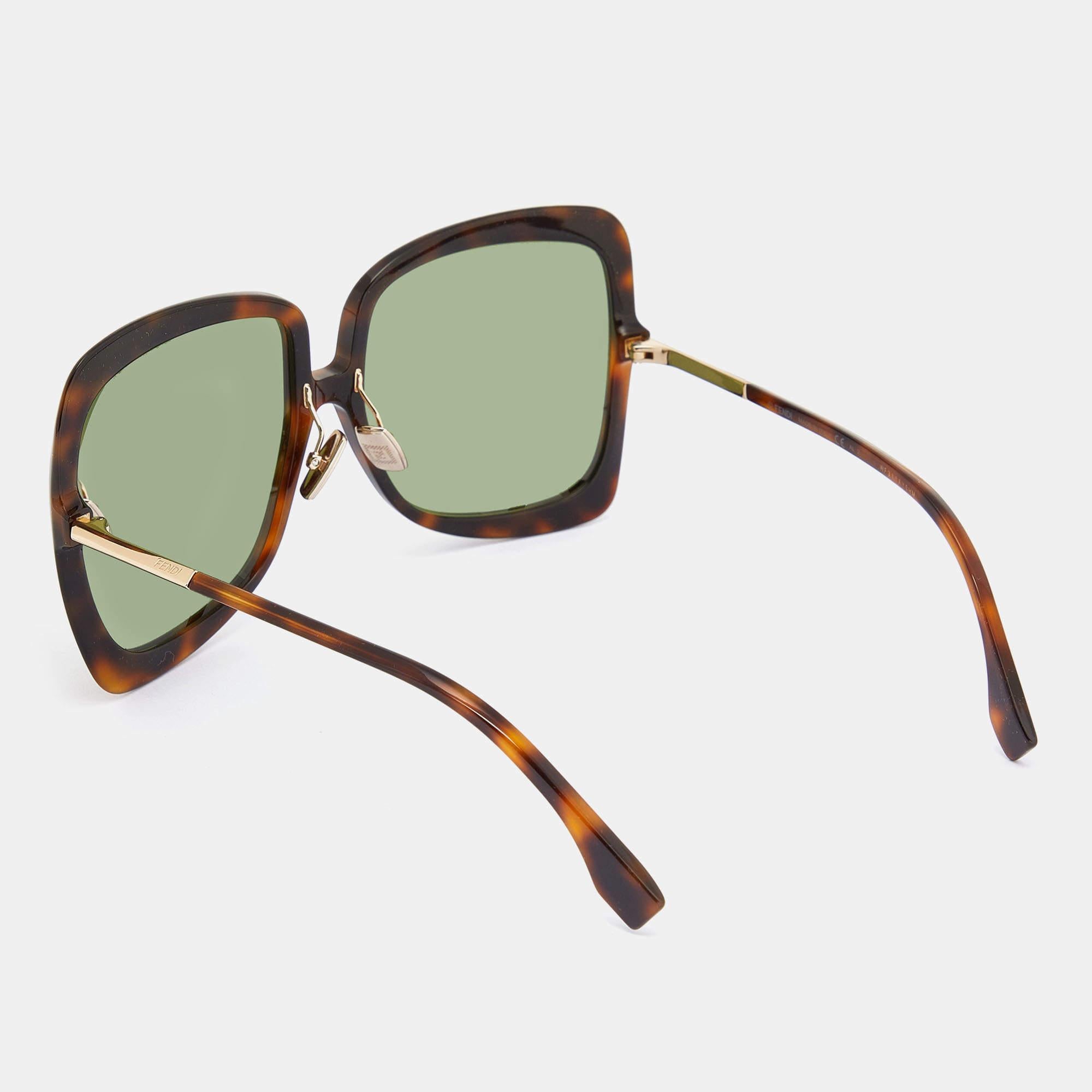 Embrace sunny days in full style with help from this pair of sunglasses by Fendi. Created with expertise, the luxe sunglasses feature a well-designed frame and high-grade lenses that are equipped to protect your eyes.

Includes
Original Box,