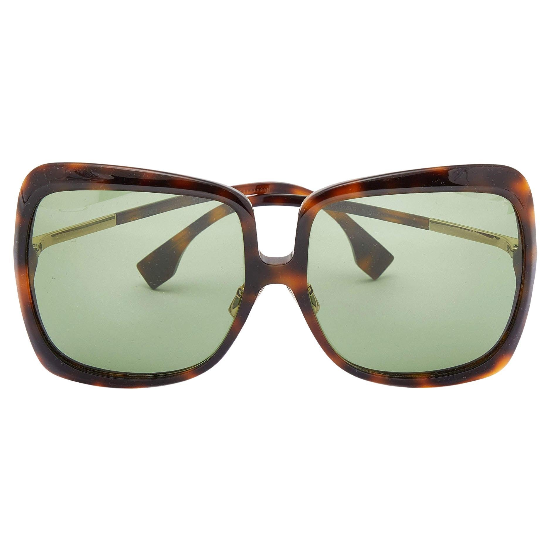 Fendi Brown Havana/Grey FF 0429/S Square Sunglasses