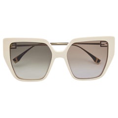 Fendi Brown/Ivory Gradient FE40012U Baguette Oversized Sunglasses