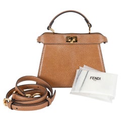 Fendi brown Karung PEEKABOO ISEEU PETITE Bag