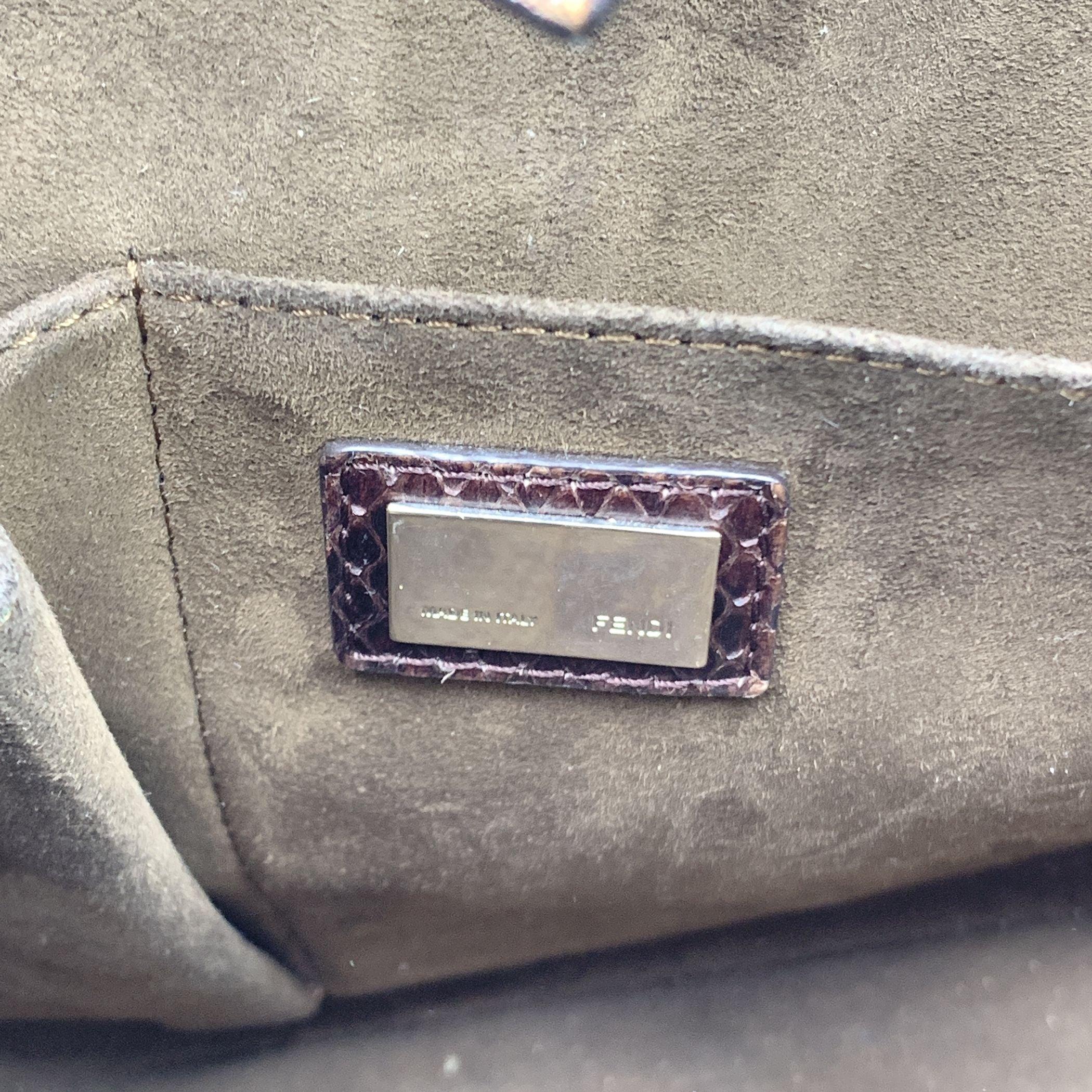 Fendi Brown Leather 2Jours Tote Handbag with Shoulder Strap en venta 1