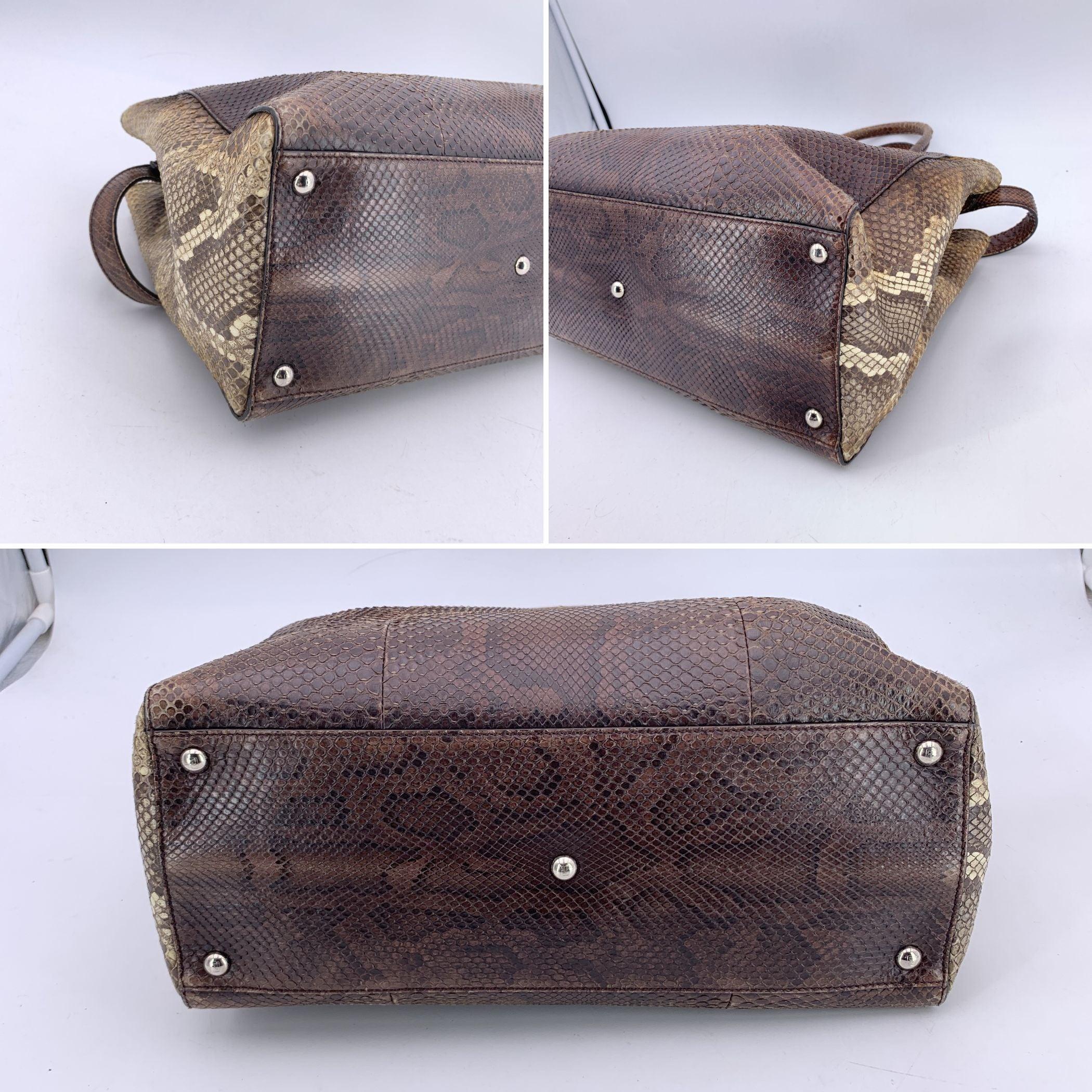 Fendi Brown Leather 2Jours Tote Handbag with Shoulder Strap en venta 2