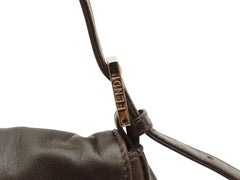 Fendi Brown Leather Baguette Shoulder Bag