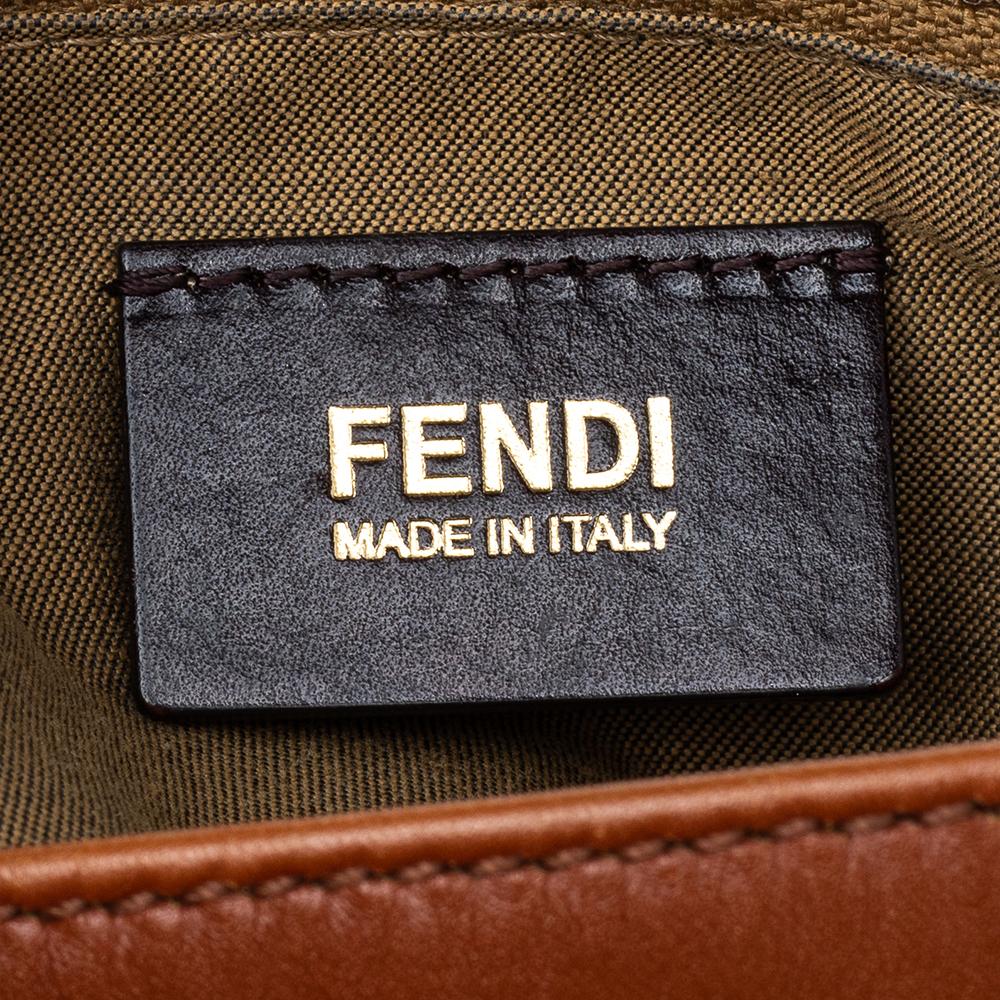 Fendi Brown Leather Big Mama Shoulder Bag 3