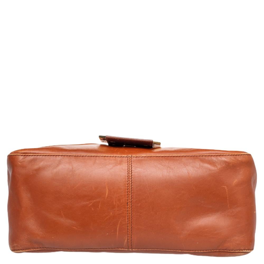 Fendi Brown Leather Big Mama Shoulder Bag 6