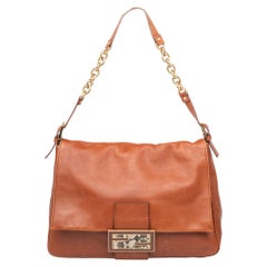 Fendi Brown Leather Big Mama Shoulder Bag