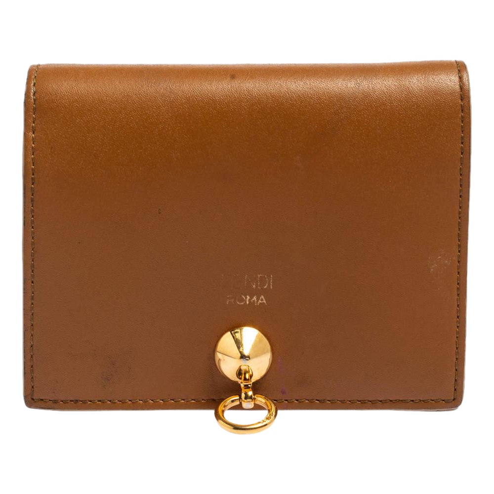 Fendi Brown Leather By The Way Bifold Wallet