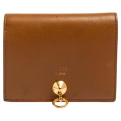 Fendi Brown Leather By The Way Bifold Wallet