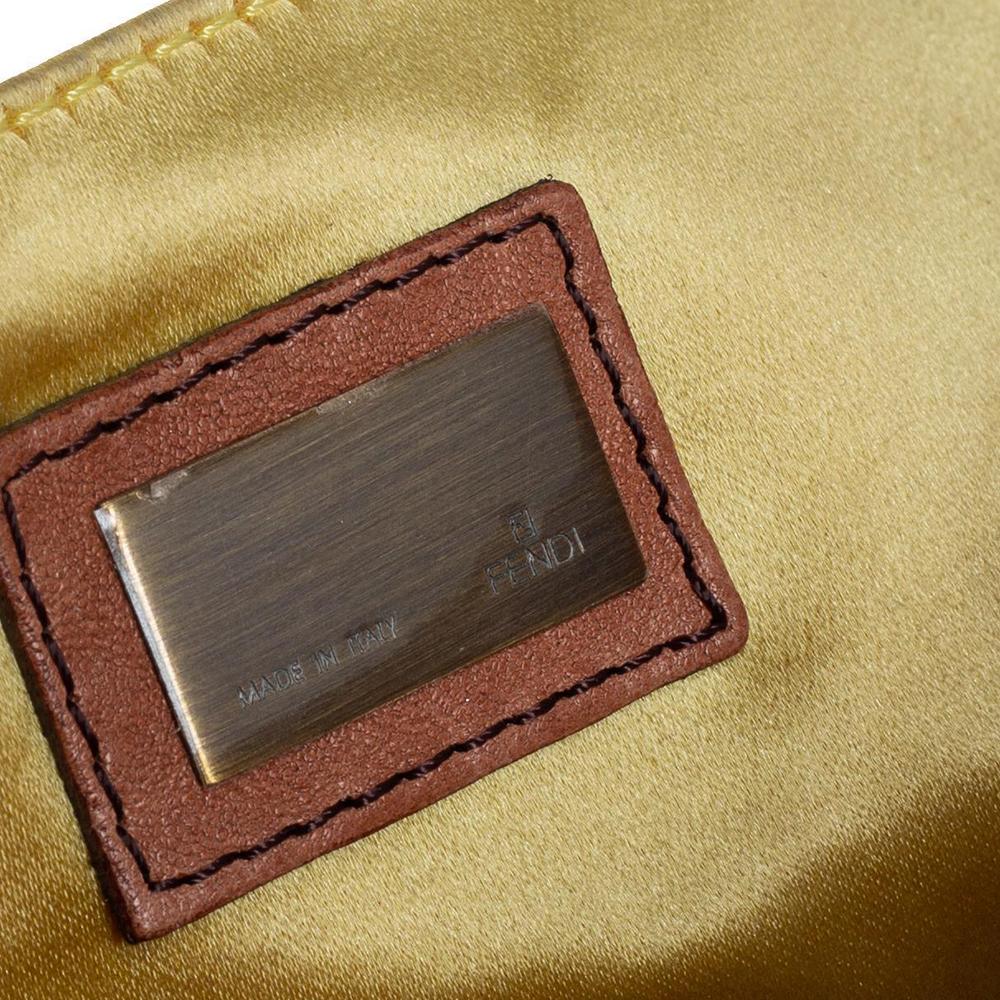 Fendi Brown Leather Floral Embroidered Limited Edition B Shoulder Bag 3