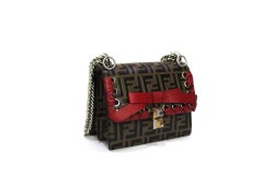 Fendi Brown Leather Kan I Bag