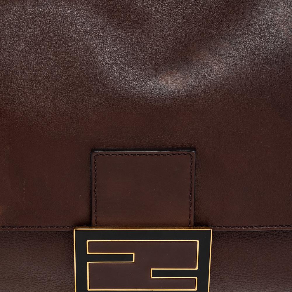 Fendi Brown Leather Mama Baguette Shoulder Bag 7