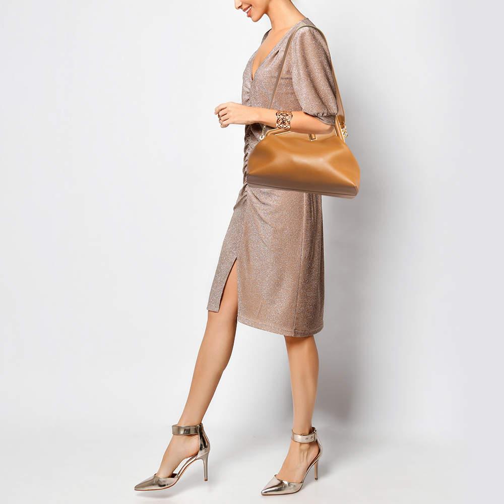 Fendi Brown Leather Medium First Shoulder Bag For Sale 7