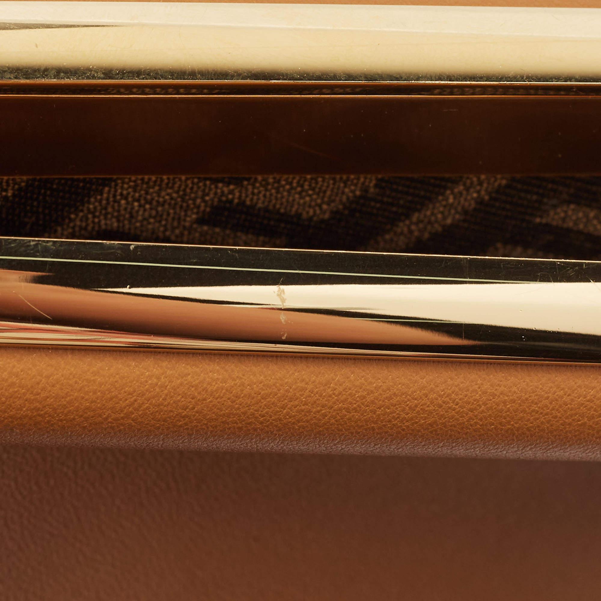 Fendi Brown Leather Medium First Shoulder Bag For Sale 2