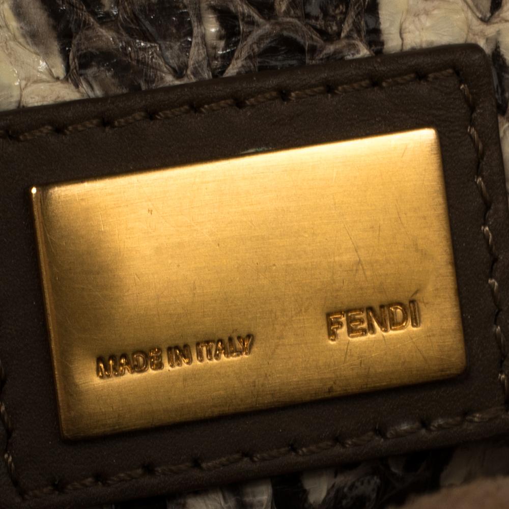 Fendi Brown Leather Medium Peekaboo Top Handle Bag 8