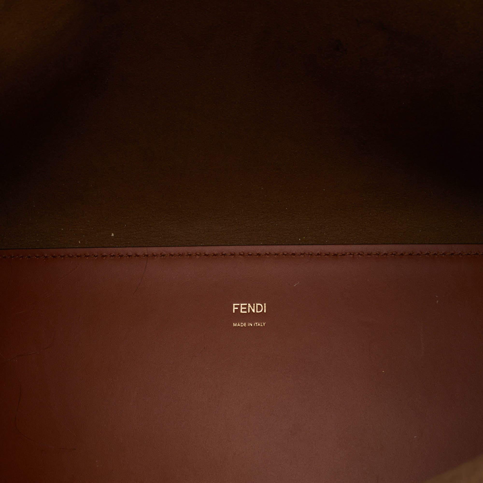 Fendi Brown Leather Medium Sunshine Tote 5
