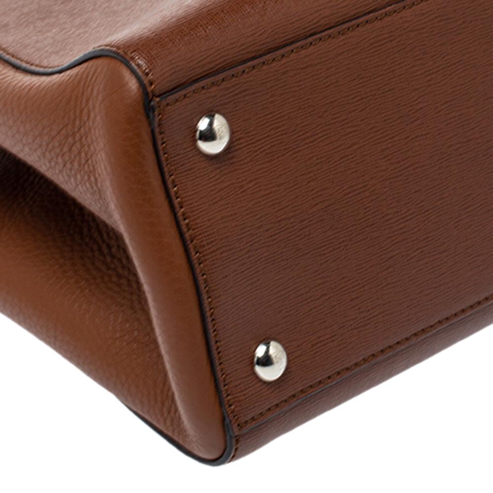 Fendi Brown Leather Mini 2Jours Tote 3