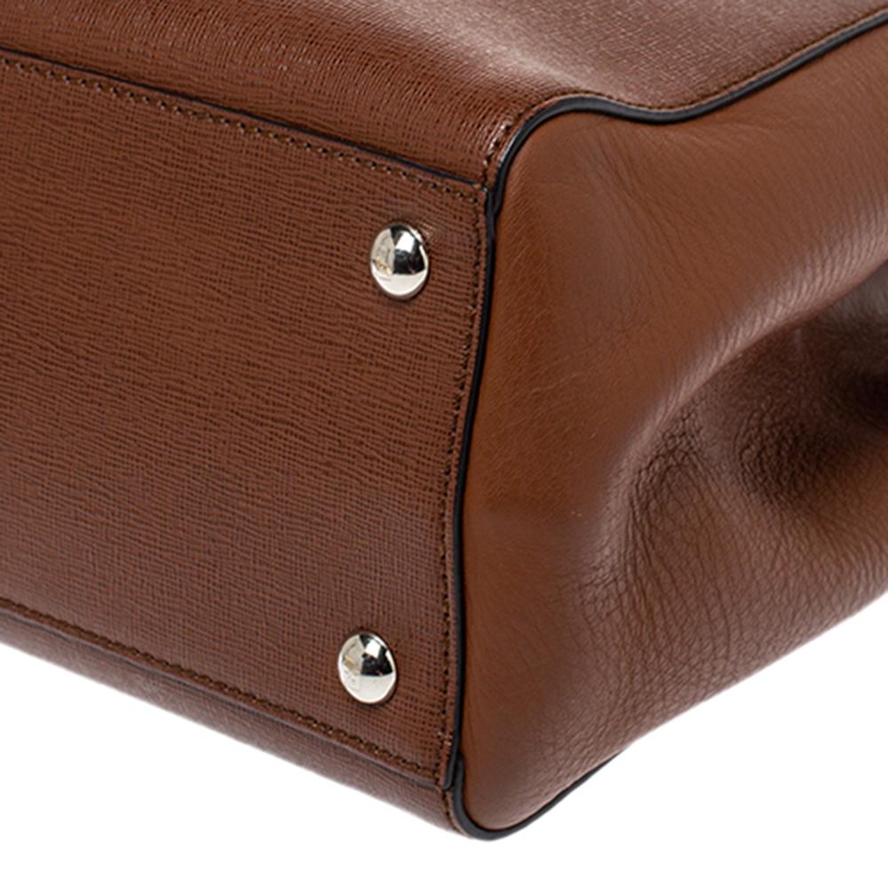 Fendi Brown Leather Mini 2Jours Tote 5