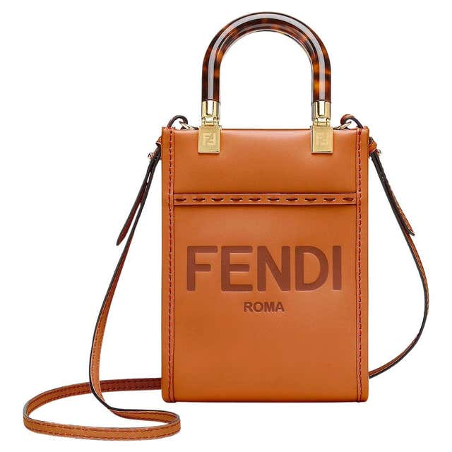 NEW Vintage Fendi Brown Tan Leather Woven Crossbody Bag For Sale at ...