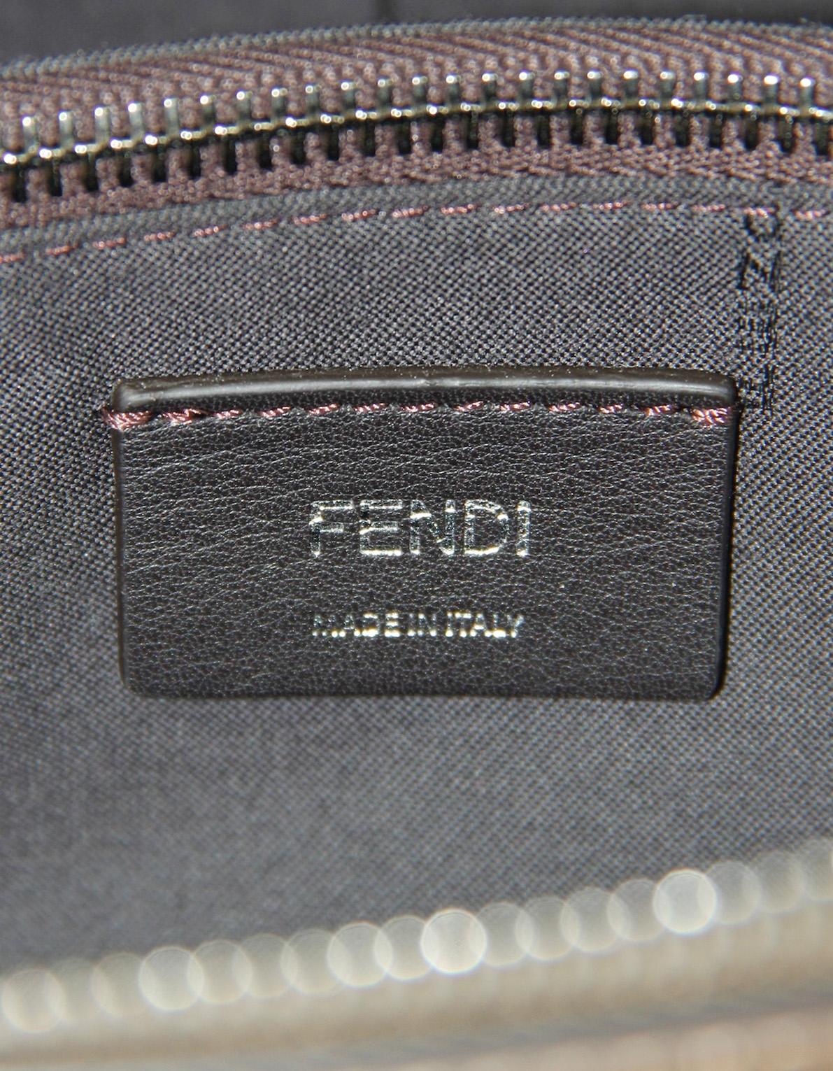 Fendi Brown Leather Monogram By The Way Medium Boston Bag rt $2390 5