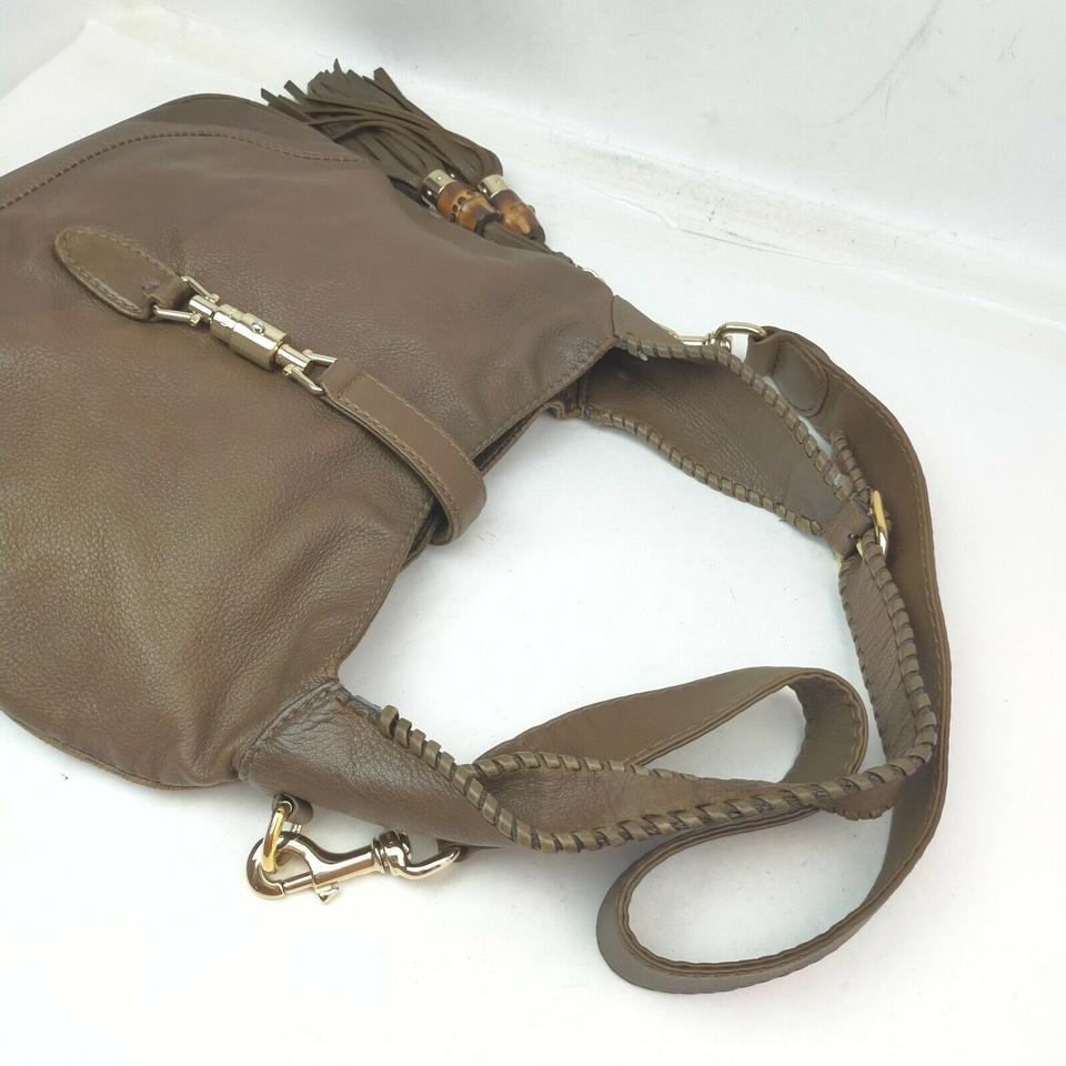 Fendi Brown Leather New Jackie Fringe Tassel Hobo Bag 863169 For Sale 7