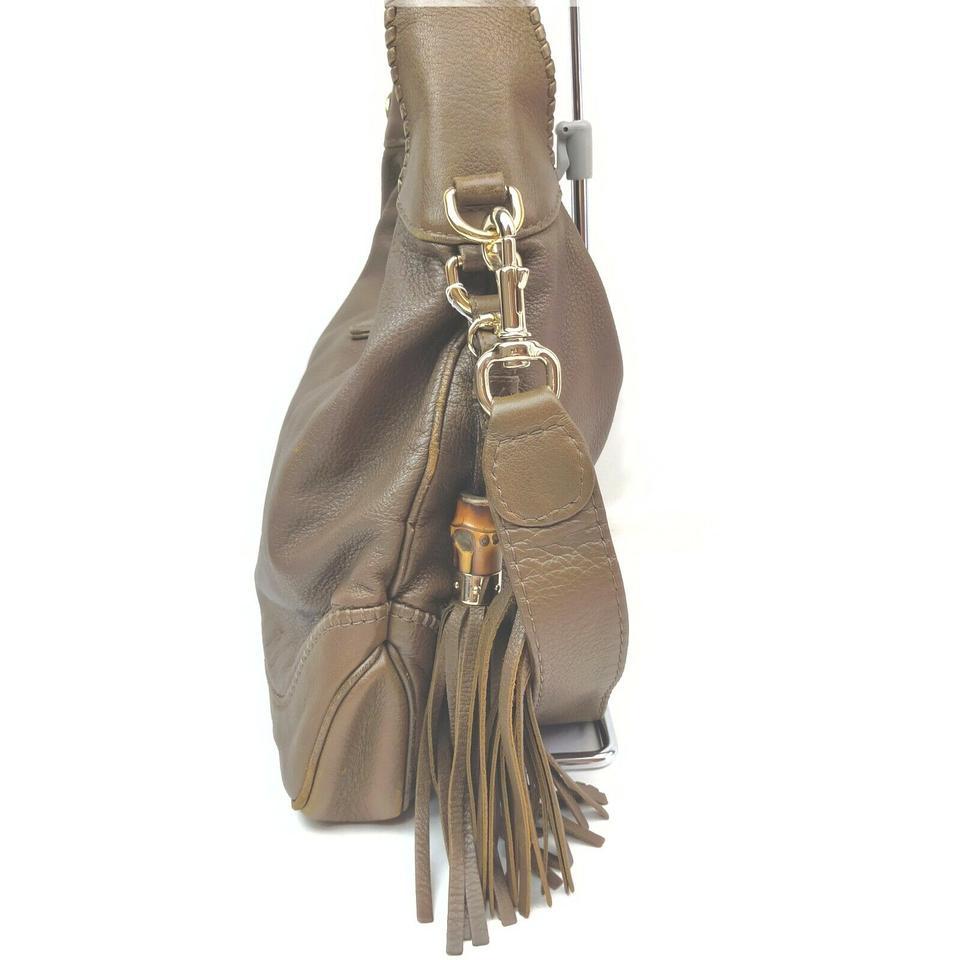 Fendi Brown Leather New Jackie Fringe Tassel Hobo Bag 863169 For Sale 8