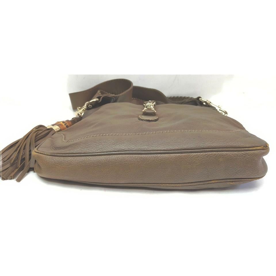 Fendi Brown Leather New Jackie Fringe Tassel Hobo Bag 863169 For Sale 3