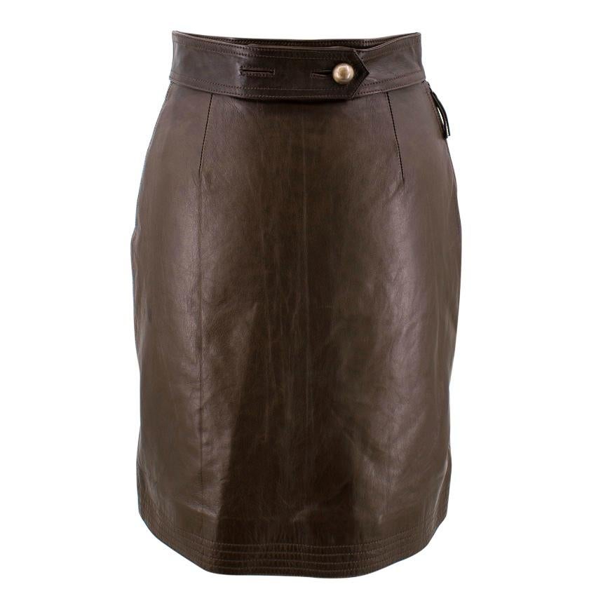 brown tube skirt