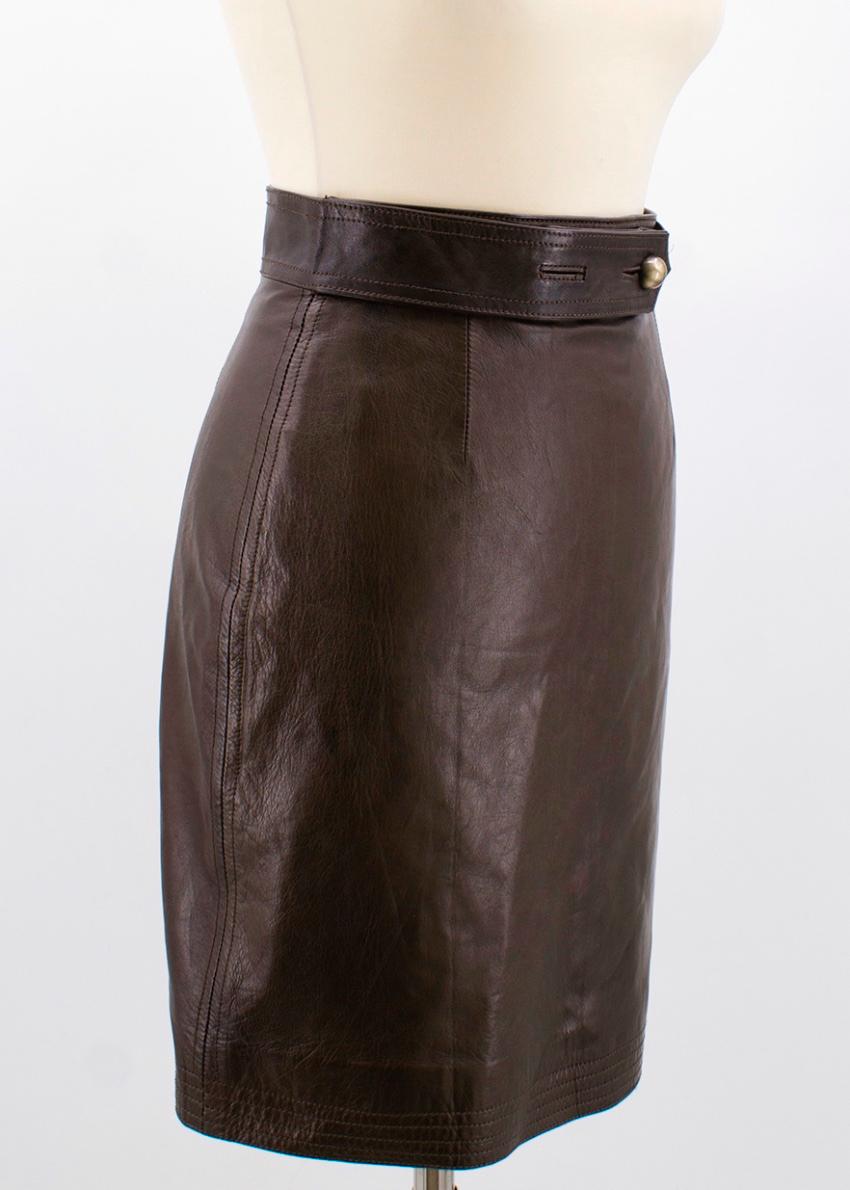 fendi leather skirt