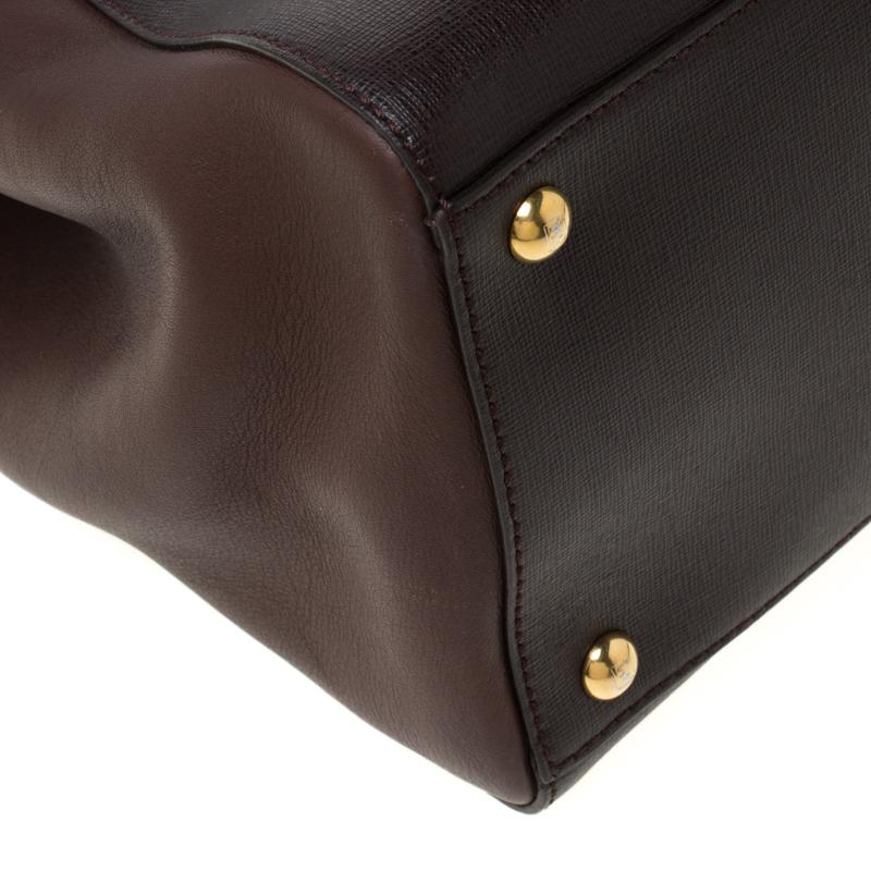 Fendi Brown Leather Petite 2Jours Tote 6