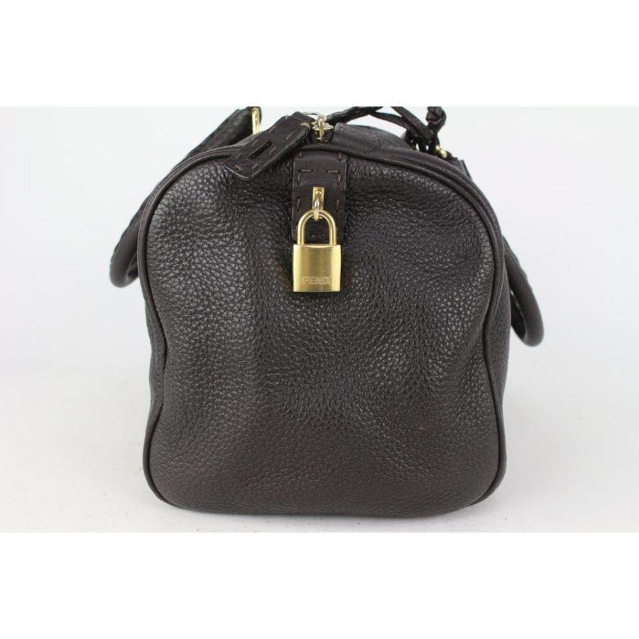 Fendi Brown Leather Selleria Boston Bag 824ff54 For Sale 3