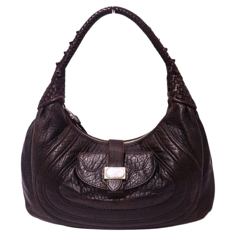 Fendi Brown Leather Shoulder Bag