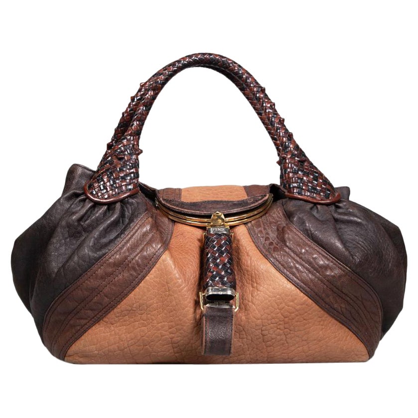 Fendi Brown Leather Spy Bag