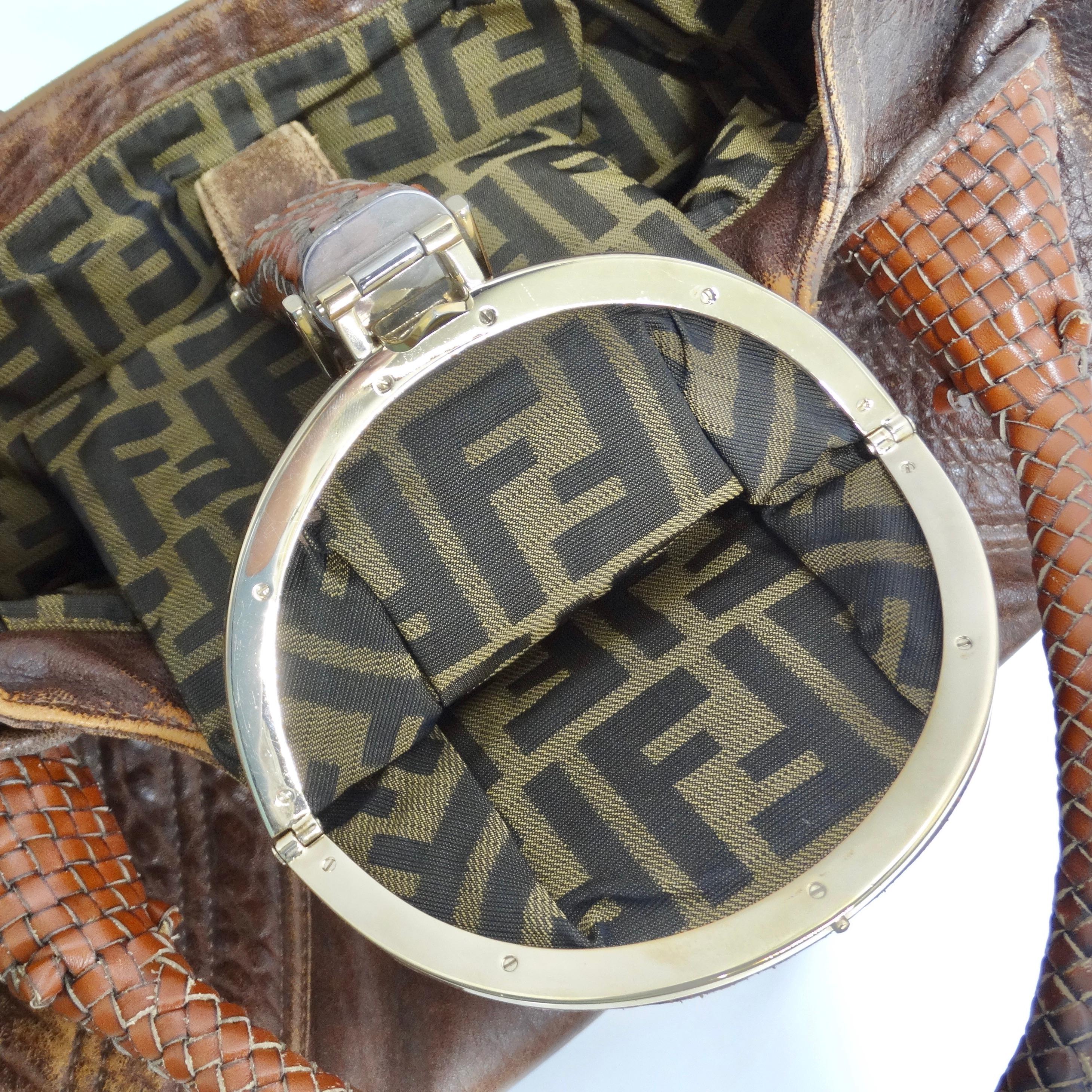 Fendi Brown Leather Spy Shoulder Bag For Sale 6
