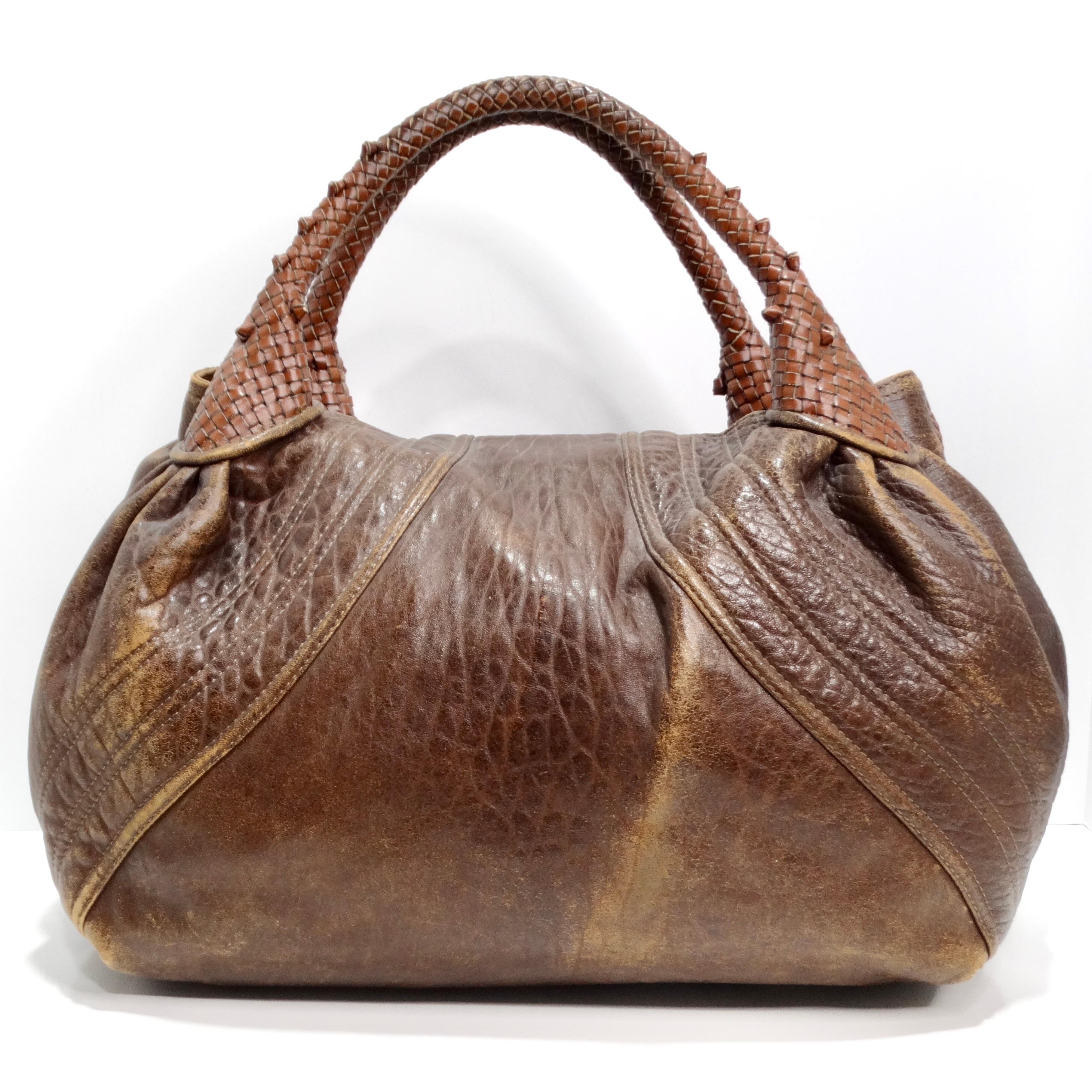 Fendi Brown Leather Spy Shoulder Bag For Sale 2