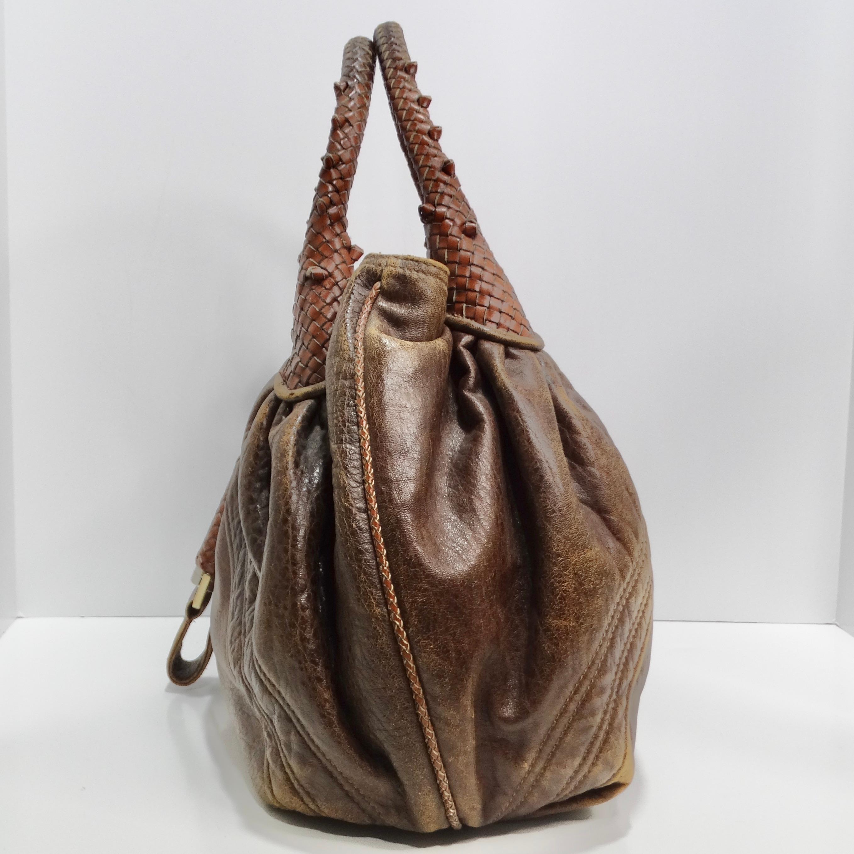 Fendi Brown Leather Spy Shoulder Bag For Sale 3