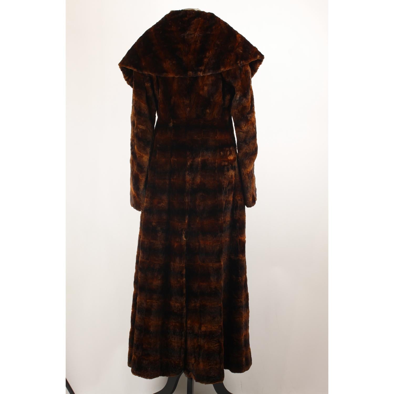 Fendi Brown Mole Fur Double Breasted Long Coat For Sale at 1stDibs ...