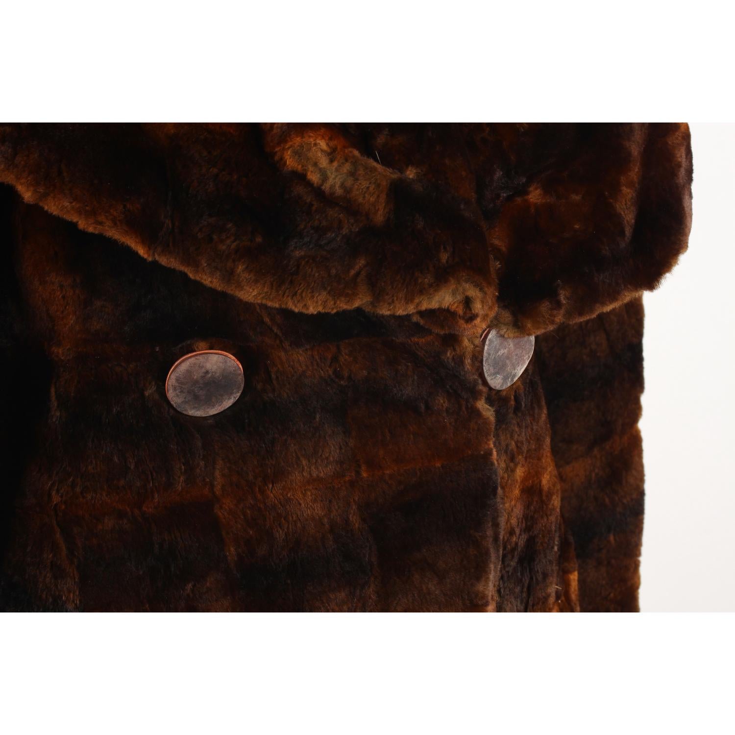 Fendi Brown Mole Fur Double Breasted Long Coat For Sale at 1stDibs ...