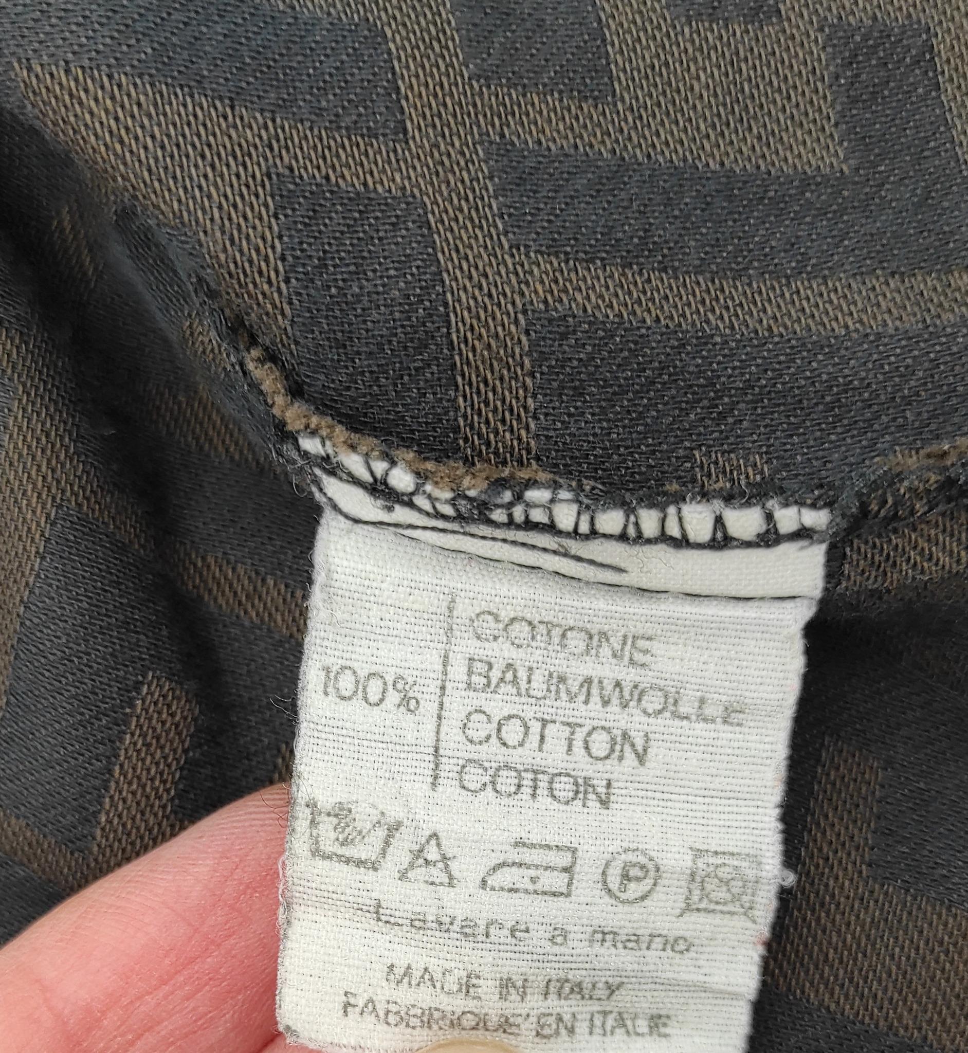 Fendi brown monogram cotton shirt For Sale 6