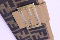 Fendi Brown Monogram FF Flap Wallet