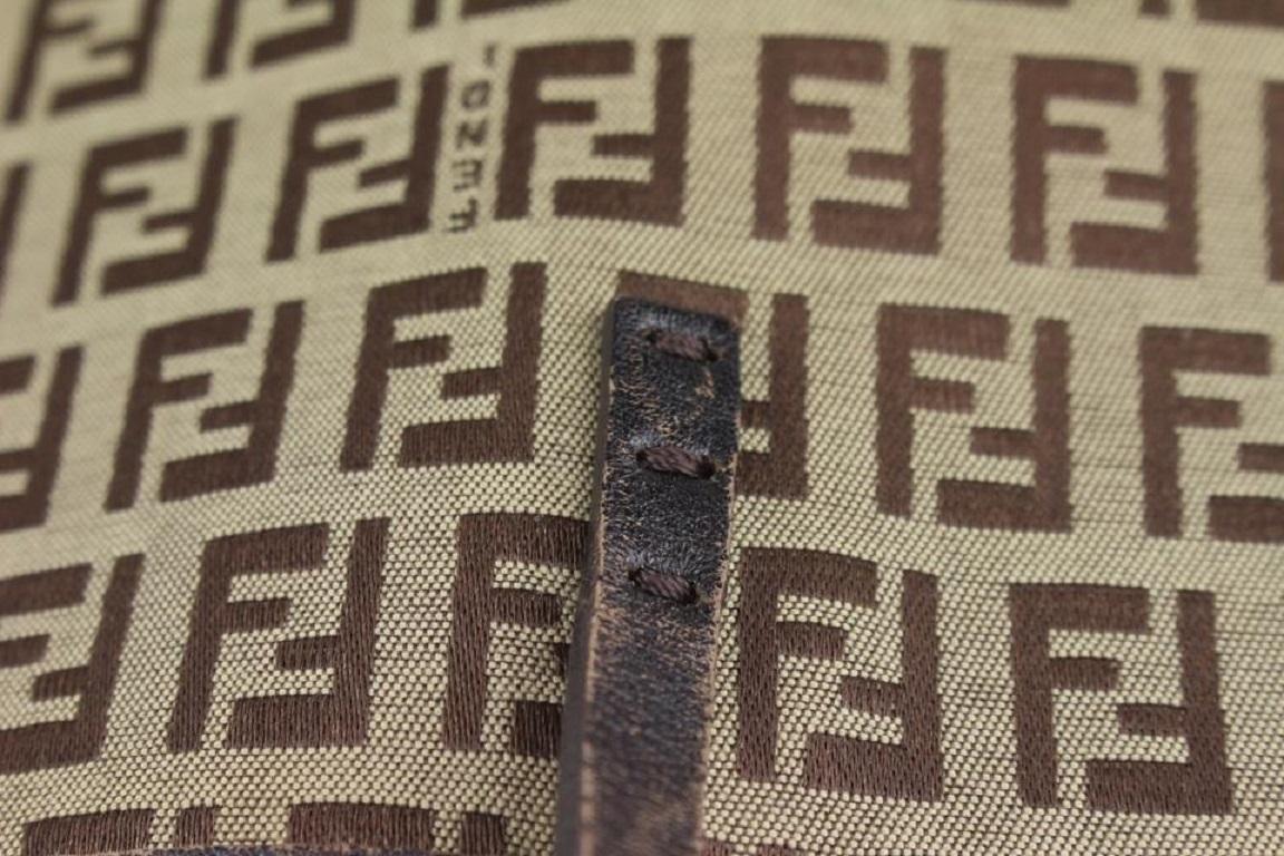 Fendi Brown Monogram FF Zucca Roll Tote Bag 1020f49  For Sale 6