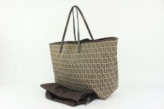 Fendi Brown Monogram FF Zucca Roll Tote Bag 1020f49