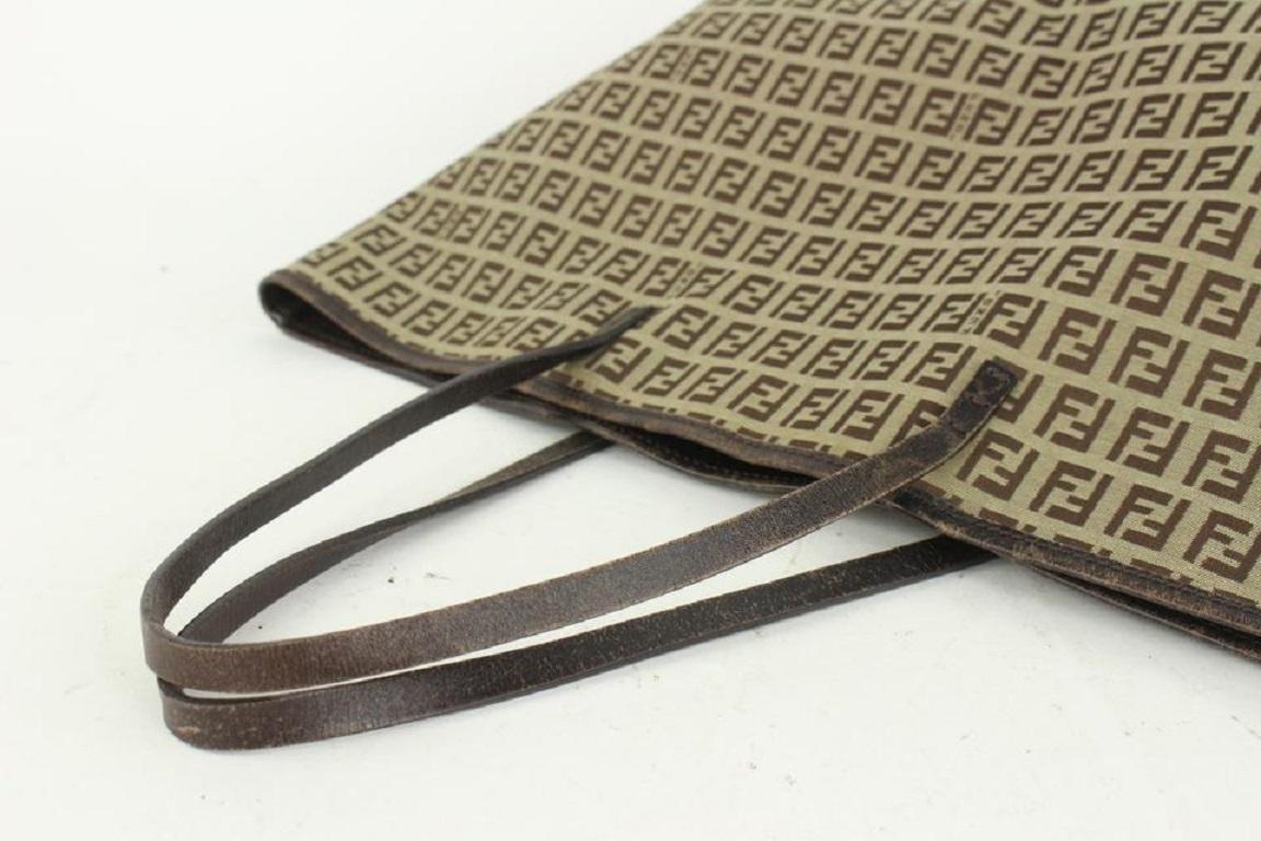 Fendi Brown Monogram FF Zucca Roll Tote Bag 1020f49  For Sale 1