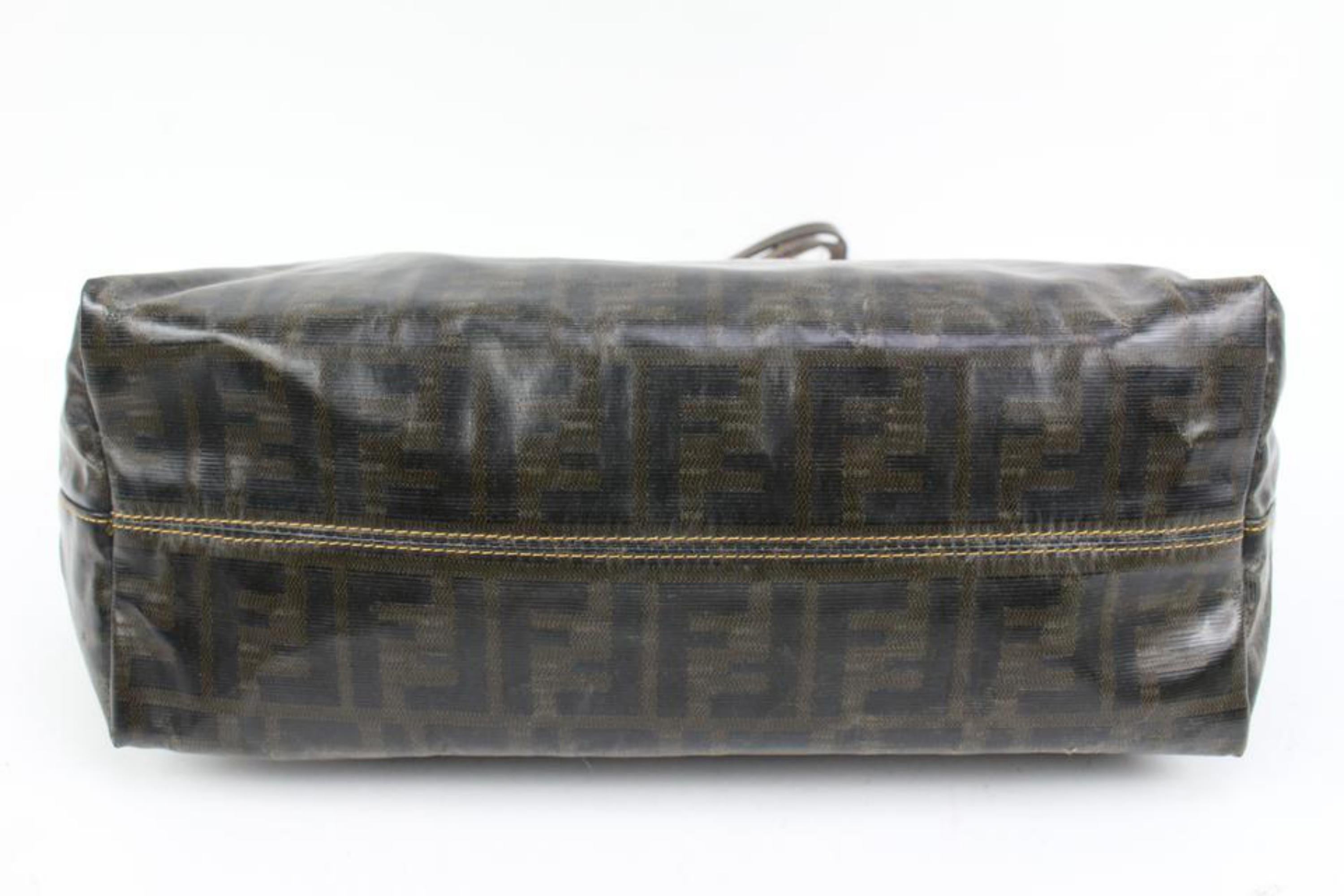 Fendi Brown Monogram FF Zucca Roll Tote Shopper Bag 44f89 For Sale 5
